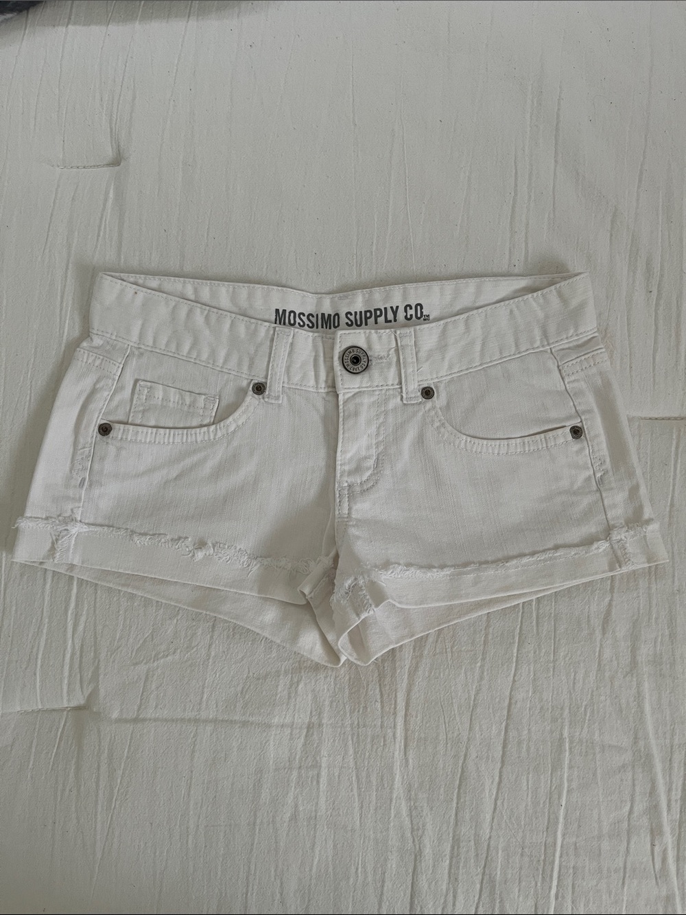 White Jean Shorts